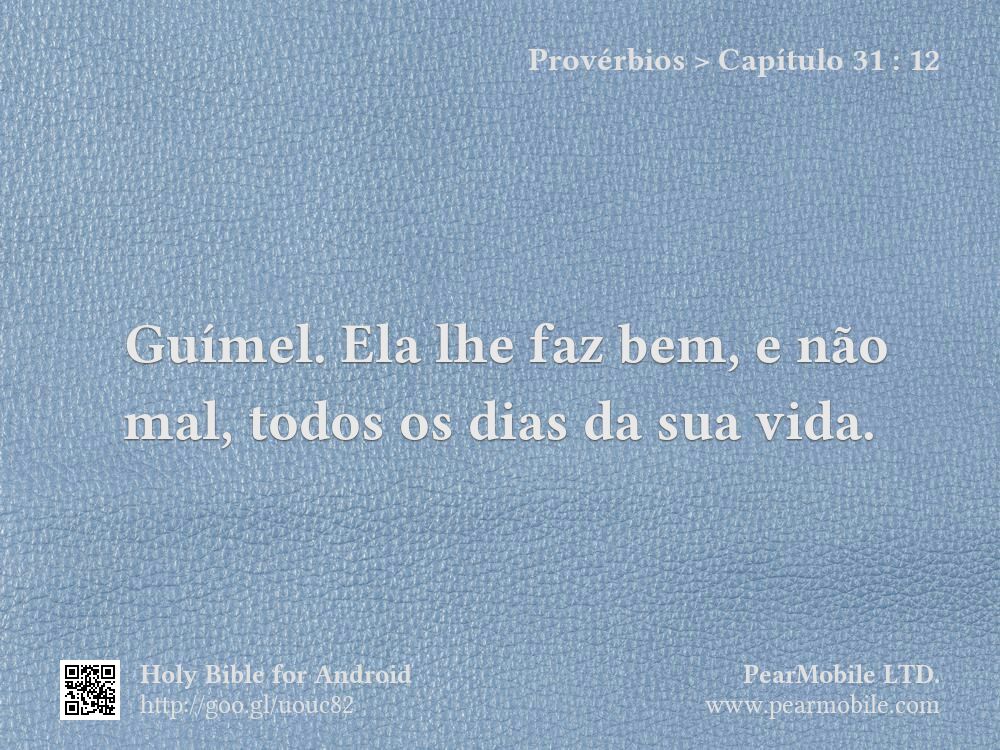 Provérbios, Capítulo 31:12
